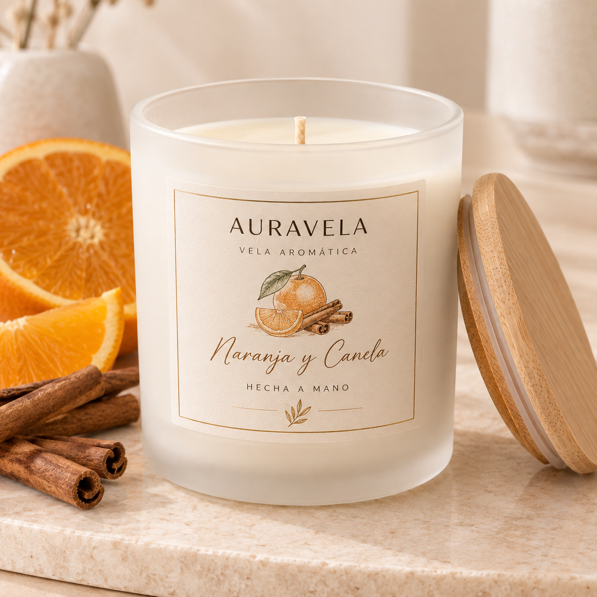 VELA DE NARANJA Y CANELA
